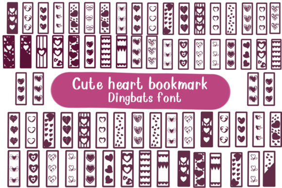 Cute Heart Bookmark: A Dingbats Font for Web Creatives