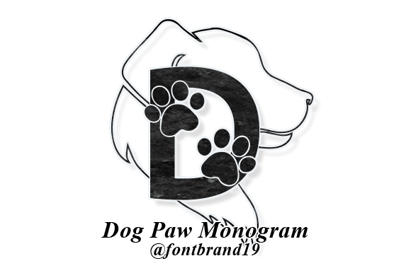 Dog Paw Monogram: A Playful Decorative Font for Editorial Design