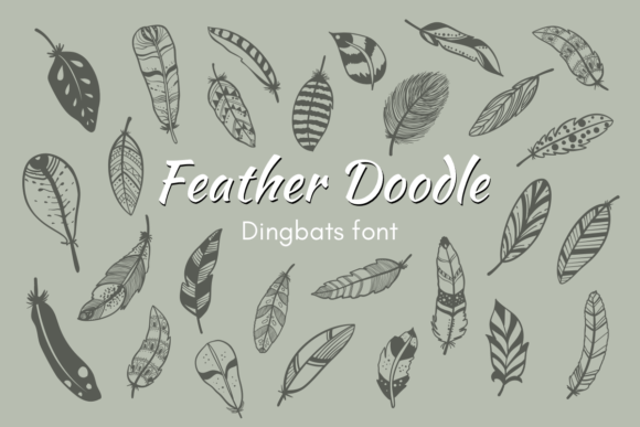 Feather Doodle Font for Creative Projects
