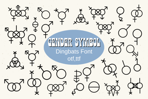 Gender Symbol Font: Creative Dingbats for Handmade Crafts