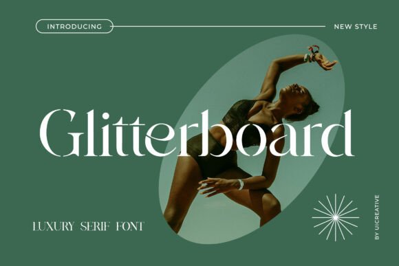Glitterboard: A Serif Font for Editorial Design and Branding