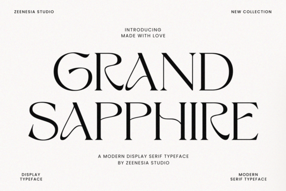 Grand Sapphire: A Romantic Serif Font to Elevate Your Brand