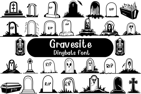 Gravesite Font: A Spooky Dingbats Typeface for Campaign Creators