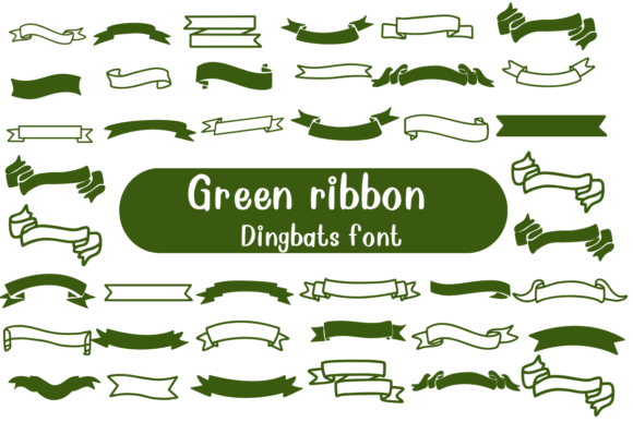 Green Ribbon Font: A Playful Dingbat for Editorial Design