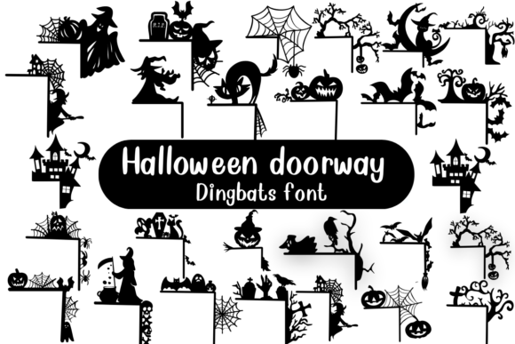 Halloween Doorway: A Versatile Dingbats Font for Spooky Marketing Campaigns