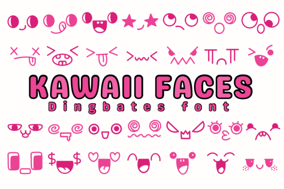 Kawaii Faces: A Sketch-Style Dingbats Font for Digital Designers