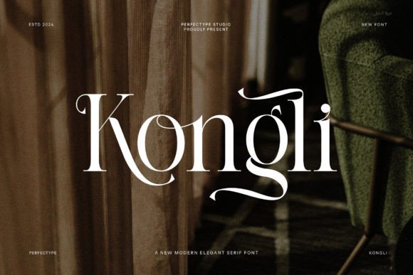 Kongli: A Ligature Serif Font for Scroll-Stopping Campaigns