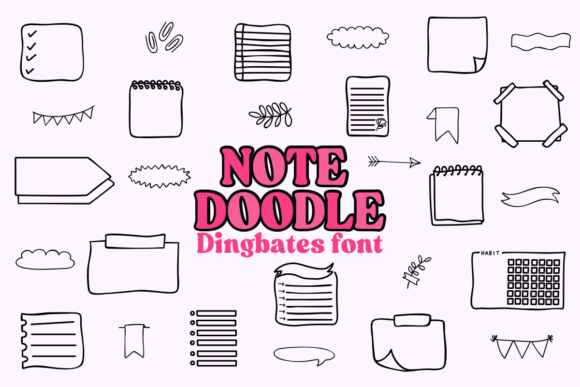 Note Doodle: A Sketched Dingbats Font for Business Branding