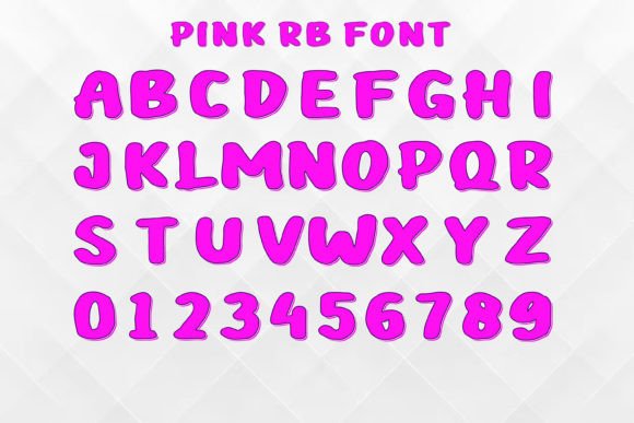 Pink Rb Font: A Playful Color Font for Handmade Products