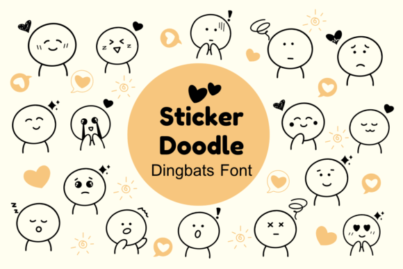 Sticker Doodle: A Playful Font for Handmade Labels and Shop Branding